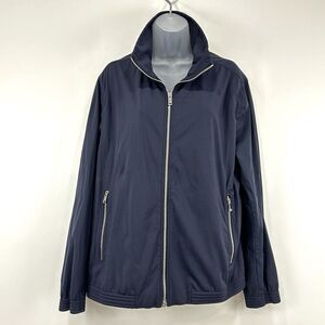 Theory Jacket Women's XL Navy Preppy Minimalist Full Zip Pockets‎